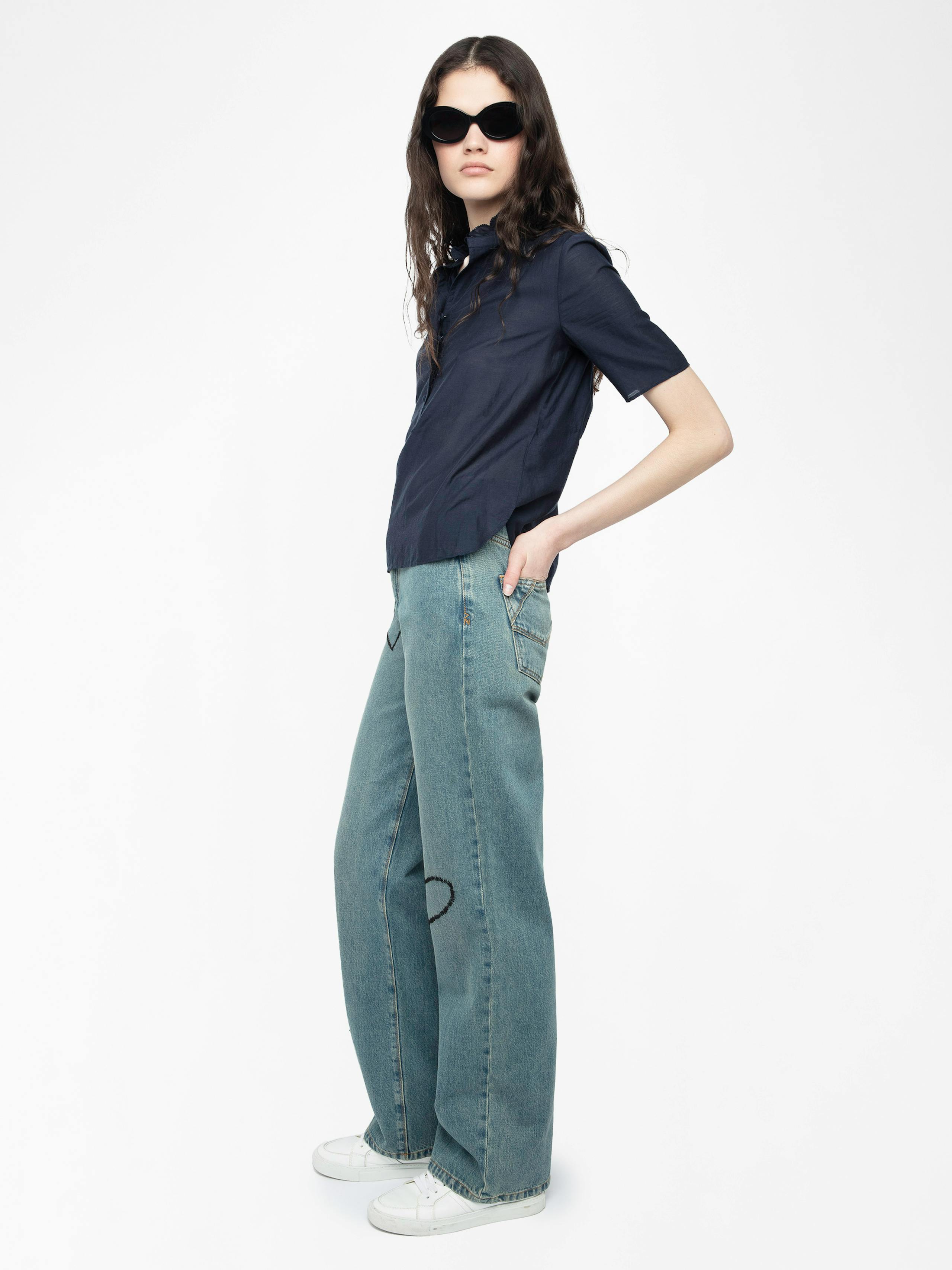 Elio Heart Embroidered Jeans 2